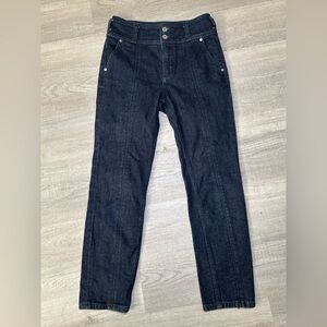 Pilcro Women Jeans Size 27 Dark Wash Skinny Straight Letterpress Anthropologie